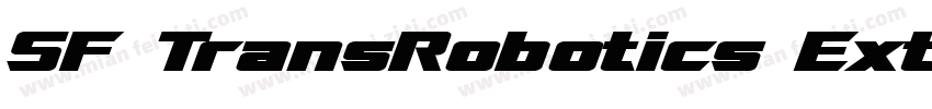 SF TransRobotics Extended Bold Italic字体转换